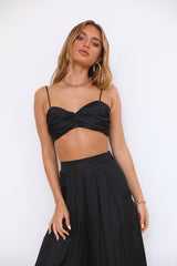 Sweeter Feelings Crop Top Black