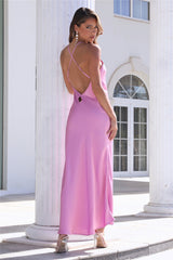 She's Sleek Maxi Dress Pink