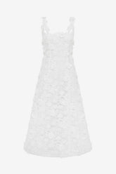 Odette Lace Midi Dress - Snow