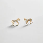 14K Gold Just For Fun Earrings - Horse