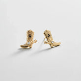 14K Gold Just For Fun Earrings - Cowboy Boot
