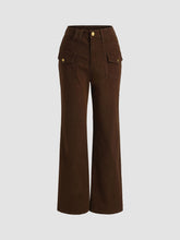 Last Autumn Chocolate Straight Leg Trousers