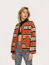 Retro Striped Button Up Jacket