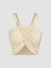 Rib Solid Cross Crop Top