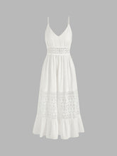 Floral Lace Hollow Out Midi Dress