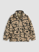 All Over Print Faux Fur Jacket Curve & Plus