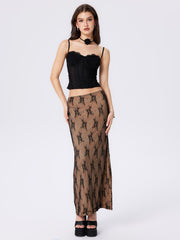 Lace Sheer Corset Cami Top
