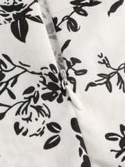 Floral V-neck Knotted Mini Dress