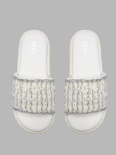 Braided Fuzzy Band Flat Slippers