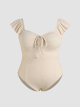 Ruffle Hem Knotted Bodysuit Curve & Plus