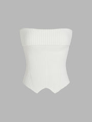 Tube Solid Knitted Crop Top