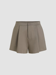 Wide Leg Pleated Pocket Shorts Curve & Plus