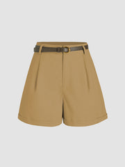 Belted High Waist Trouser Short