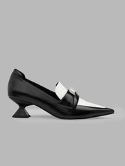 Contrast Color Point Toe Stiletto Heels