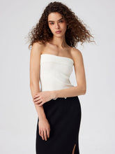 Tube Solid Knitted Crop Top