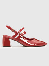 Point Toe Slingback Chunky Heels