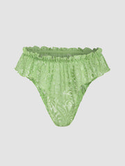 Solid Floral Lace Brief