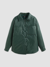Collar Solid Button Puffer Jacket