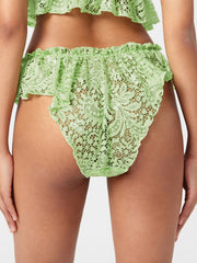 Solid Floral Lace Brief
