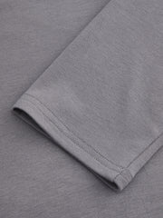 Solid High Neck Jersey Long Sleeve Tee Curve & Plus