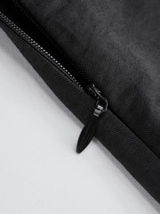 Solid Buckle Skirt With Fleece Waist Bag