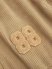 Corduroy Elastic Waist Pocket Mini Skirt