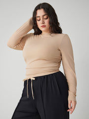 Round Neckline Top With Trousers Set Curve & Plus