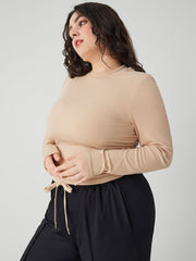Round Neckline Top With Trousers Set Curve & Plus