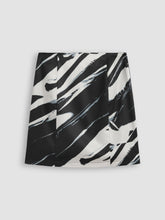 Mid Waist Solid Abstract Geometric Zipper Skirt