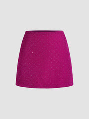 Sequin Low Rise Mini Skirt
