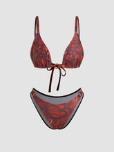 O-Ring Floral Bracelet Cheeky Bikini Swimsuit
