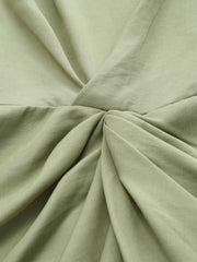 Boat Neck Asymmetrical Hem Ruched Midi Dress