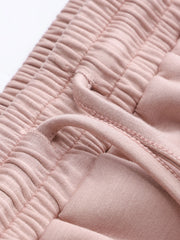Elastic Waist Drawstring Pocket Tapered Sweatpants Curve & Plus