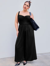 V-neck Lace Wide Leg Jumpsuit Curve & Plus