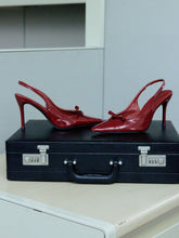 FAUX LEATHER POINTED TOE HEELS