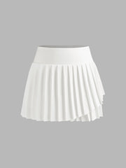 Low Rise Tiered Pleated Mini Skort