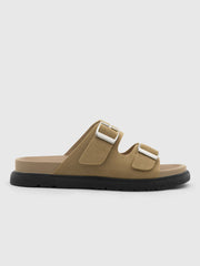 Double Band Buckle Slippers