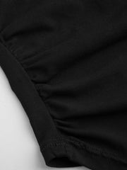 Halter Solid Asymmetrical Hem Ruched Cami Top