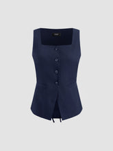 Woven Square Neck Waistcoat