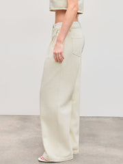 Cider Denim Mid Rise Solid Pocket Wide Leg Jeans