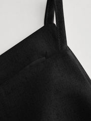 Linen-blend Solid Button Mini Dress