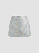 Low Rise Abstract Zipper Mini Skirt