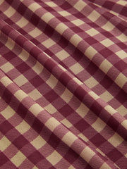 V-neck Check Mini Dress Curve & Plus