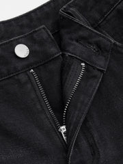 Cider Denim Mid Rise Solid Wide Leg Jeans