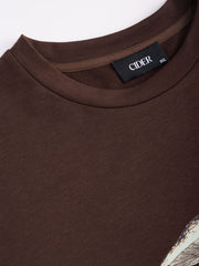 Round Neckline Mushroom Two Tone Oversized Sweatshirt Curve & Plus