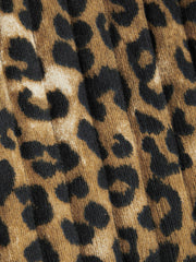 Corduroy Leopard Tie Front Vest Curve & Plus