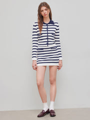Knit Mid Rise Striped Pocket Mini Dress