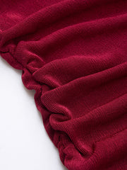 V-neck Twisted Ruched Mini Dress