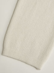 Knit Square Neck Solid Contrasting Binding Ruched Long Sleeve Top