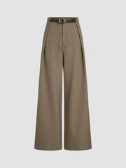 Belted Wide Leg Trousers